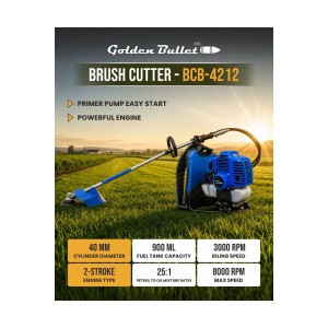 GOLDEN BULLET BRUSH CUTTERS (BACKPACK TYPE) 42CC 2 STROKE - BCB 4212