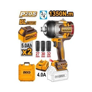 INGCO CORDLESS IMPACT WRENCH 1350NM - CIWLI20135