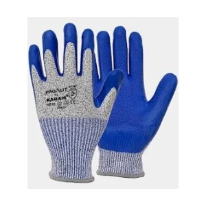 SAFETY COTTON LATEX COATED GLOVES GREY BLUE (TILE) (LS-104) (600PCS/PKT)
