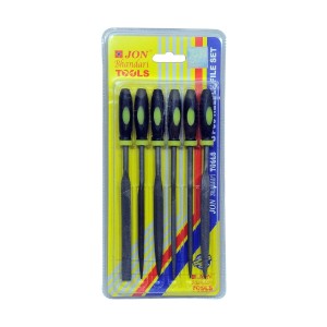 JON BHANDARI FILE SET WITH HANDLE 6PCS - 10" - F-003