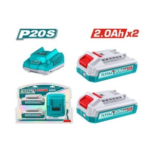 TOTAL LITHIUM-ION BATTERY AND CHARGER KIT 20V - TFBCPK2O13