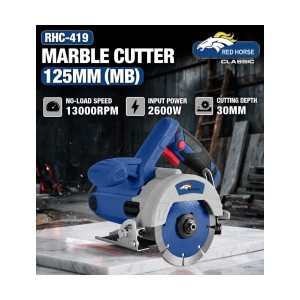 RED HORSE MARBLE CUTTER 125MM 2600W - RHC - 419