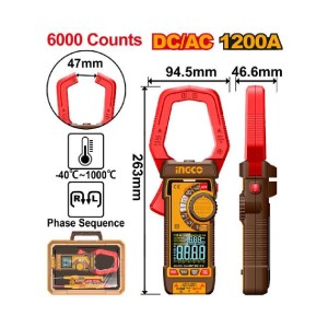 INGCO DC/AC CLAMP METER 1200A - DCM610002