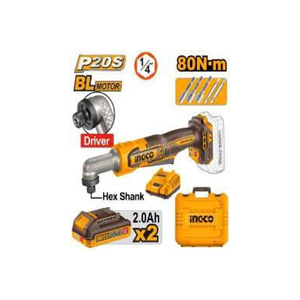 INGCO CORDLESS ANGLE IMPACT DRIVER 20V 80NM - CAIRLI208
