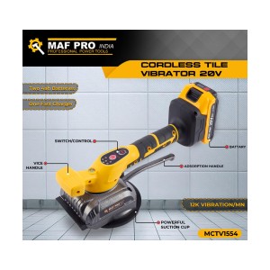 MAF PRO CORDLESS TILE VIBRATOR 20V TWO 4AH BATTERIES - MCTV1554