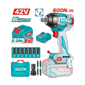 TOTAL CORDLESS IMPACT WRENCH BRUSHLESS 42V (1/2") 750NM - TIWLI42602