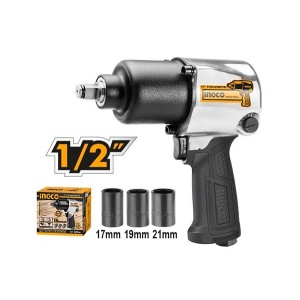 INGCO AIR IMPACT WRENCH 1/2" SQ.DRIVE 21MM [6PC] - AIW12562