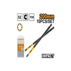 INGCO IMPACT SCREWDRIVER BITS T25 *200MM 10PCS/SET - SDBIM11T258 3