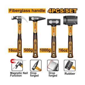 INGCO 4 PCS HAMMER SET - HCH9004L