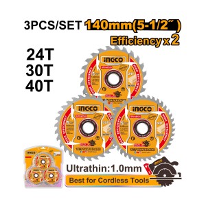 INGCO ULTRA-THIN TCT SAW BLADE SET 140MM - TSB4003