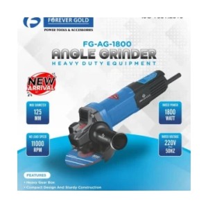 FOREVER GOLD ANGLE GRINDER MACHINE 5" (1800W-Heavy Duty) (Short Body) 1800 W - FG-AG-1800