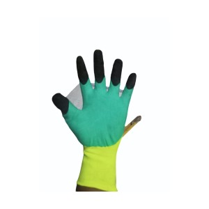 SAFETY HALF DIP GREEN BLACK FINGER (LS-134)