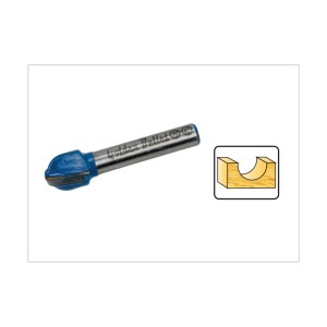 GOLDEN BULLET TRIMMER BITS BLUE PROFESSIONAL RANGE (1/4 INCH SHANK) 9106T COVE ROUND BIT (ROUND NOSE)