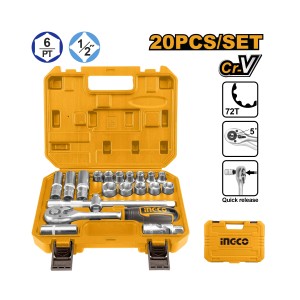 INGCO 20 PCS 1/2" SOCKET SET - HKTS12201