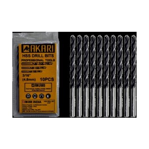 Akari HSS DRILL BITS (JOBBER) 3/16" 4.8 MM (100PCS)