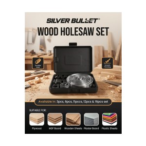 SILVER BULLET 11PCS WOOD HOLESAW SET - WHS 11