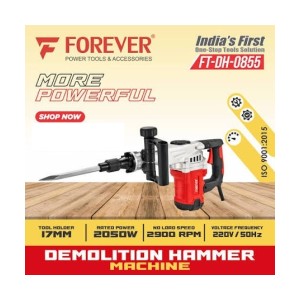 FOREVER DEMOLITION HAMMER MACHINE 9 KG (11E MOUTH) 2050 W - FTDH0855