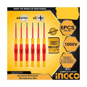 INGCO 6 PCS INSULATED PRECISION SCREWDRIVER SET - HKIPSD0601