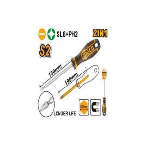 INGCO 2 IN 1 SCREWDRIVER SET 192MM - AKISD26150