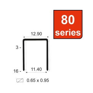 KAYMO STAPLES 8009 BLACK 80 SERIES ST8009BL (10000PCS/BOX)