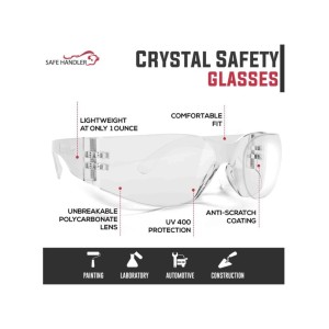 BISON LIFE FULL CLEAR SAFETY GOGGLES WITH ANTI SCRATCH AND ANTI FOG