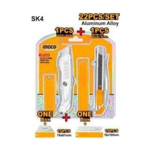 INGCO 22 PCS UTILITY KNIFE SET HUK180225