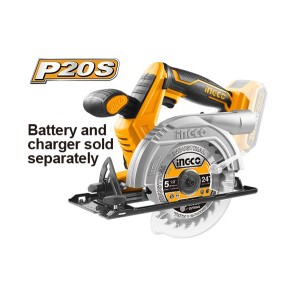 INGCO LITHIUM-ION CIRCULAR SAW 140MM 20V [4PC] - CSLI1401