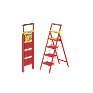 JON BHANDARI HOUSEHOLD LADDER 4 STEP (RED)