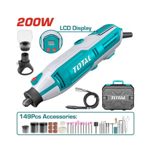 TOTAL MINI DIE GRINDER 149 PCS 200W - TG2006