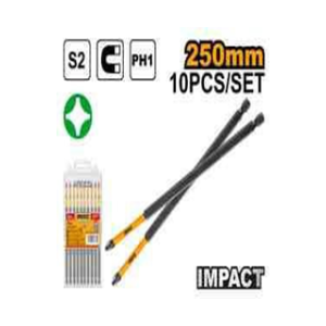 INGCO IMPACT SCREWDRIVER BITS PH1 *250MM 10PCS/SET - SDBIM11PH11 03