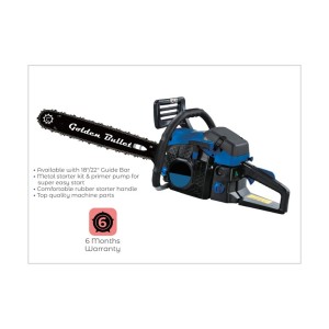 GOLDEN BULLET GASOLINE CHAINSAW 18 INCH CS-5845-A-18 AXER BLUE W