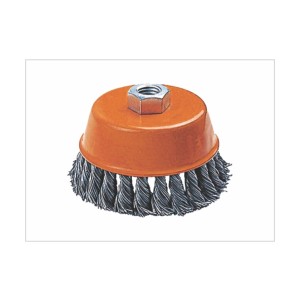 GOLDEN BULLET CUP BRUSH ORANGE CAP M10 X 3 INCH TWISTED