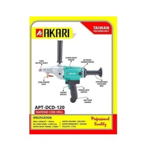Akari Diamond Core Drill (120Mm) (0-2100Rpm) (5 Pcs) - Apt-Dcd-120
