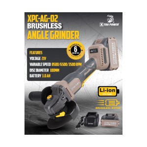 XTRA-POWER BRUSHLESS ANGLE GRINDER 21V - XPC-AG-02