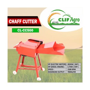 CLIF AGRO CHAFF CUTTER CHAFF CUTTER WITH MOTOR & FEED HOPPER 202KW CL-CC500
