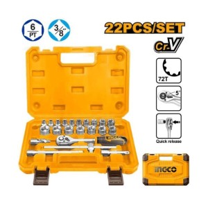 INGCO 22 PCS 3/8" SOCKET SET - HKTS38221