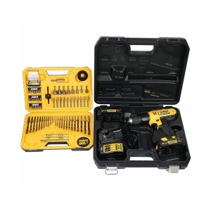DEWALT HAMMER DRILL DRIVER - 13MM - 18V-1.5AH - 24/42 NM + KIT 100 PCS DCD776S2A-IN