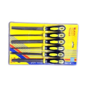 JON BHANDARI 6PCS FILE SET WITH HANDLE 6 INCH - F001