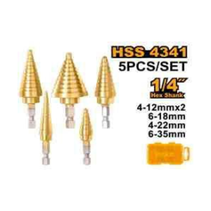 INGCO 5PCS STEP DRILL BIT SET - AKSDS2051
