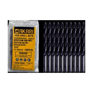 Akari HSS DRILL BITS (JOBBER) 9/32" 7.15 MM (50PCS)