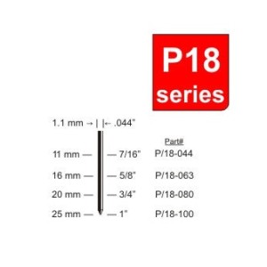KAYMO COMPOSITE PINS 18G16 MM (5/8") - 2000N/BOX 18G SERIES CP1816 (2000/BOX)