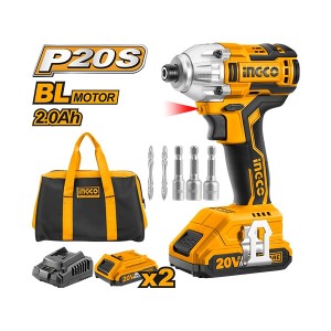 INGCO LITHIUM-ION IMPACT DRIVER 6.35MM 20V [5PC] - CIRLI2002