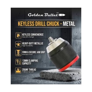 GOLDEN BULLET DRILL CHUCK 13X20 UNF KEYLESS - METAL BODY - MBC 1320