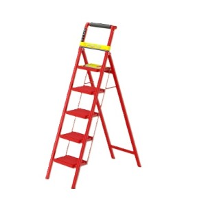 JON BHANDARI HOUSEHOLD LADDER 5 STEP (RED)