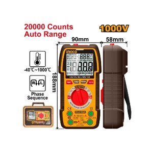 INGCO DIGITAL MULTIMETER 1000V - DM410003