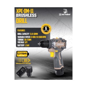 XTRA-POWER BRUSHLESS DRILL 12V - XPC-DM-11