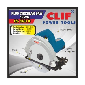 CLIF PLUS Circular Saw 185mm CS180B (4PCS)