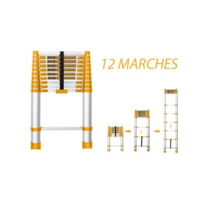INGCO 12 STEPS TELESCOPIC LADDER 150KGS - HLAD08121