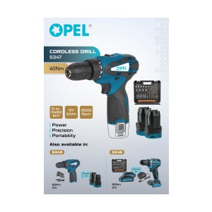 OPEL 5347 - 12V CORDLESS DRILL KIT