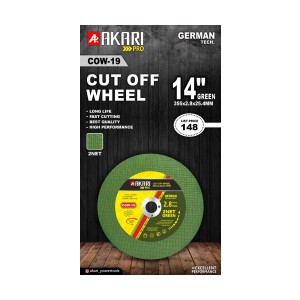 AKARI PRO CUT OF WHEEL 355 X 2.8MM GREEN (PRO) (2NET) (40PCS)